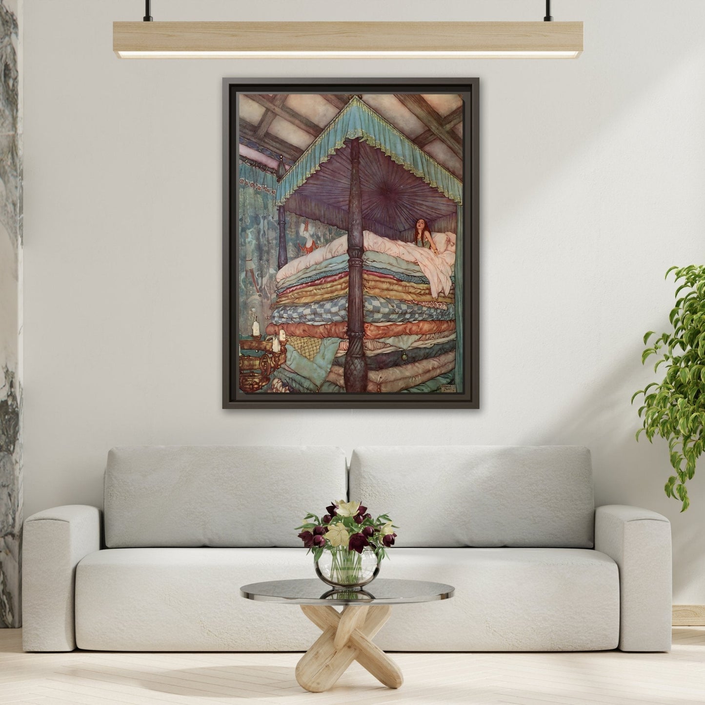Andersen Fairy Tale Canvas Wall Art Prints - Princess and the Pea - YesArtYes