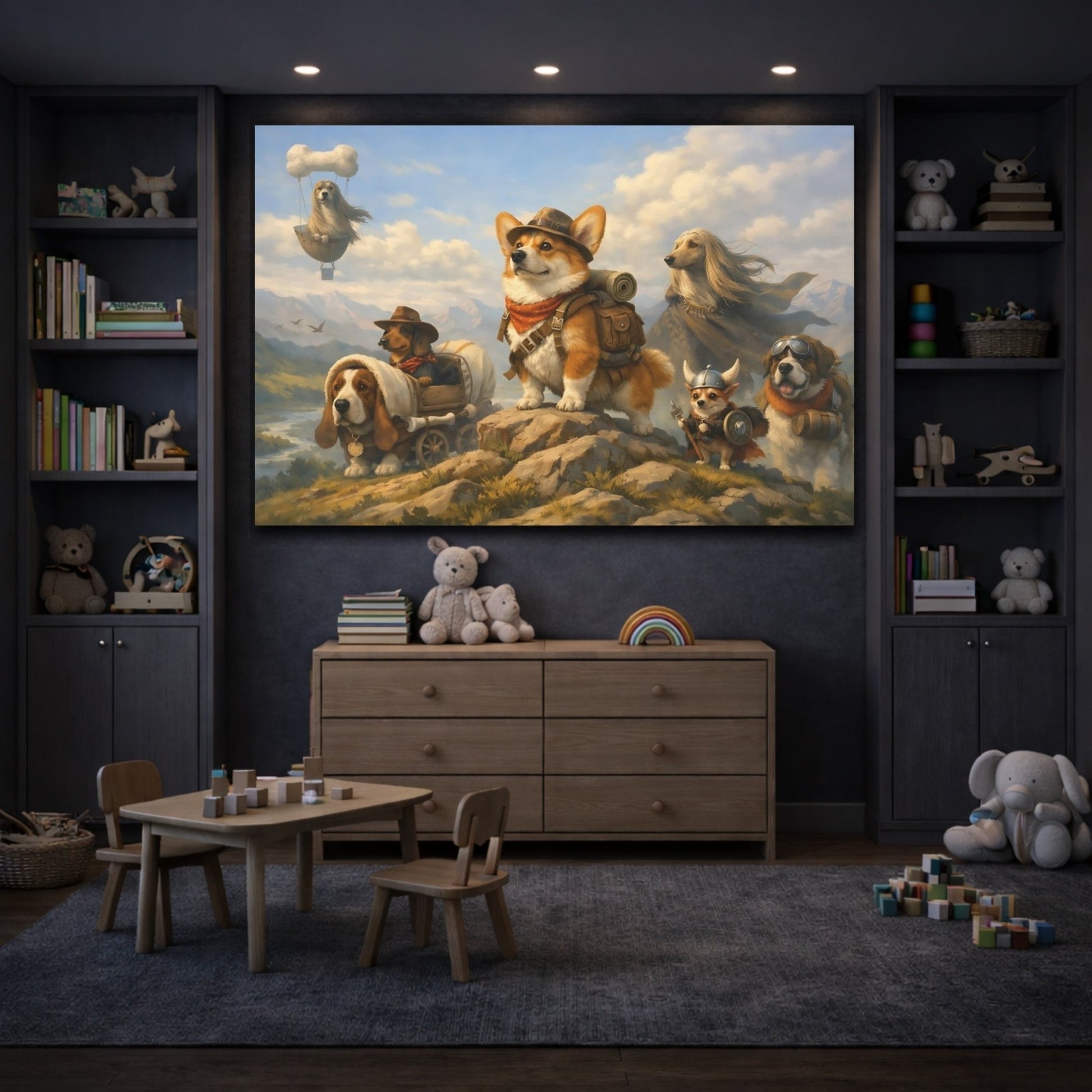 Animals Adventuring Dogs Adventure - Canvas Wall Art Print - YesArtYes