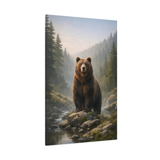 Animals Bear Bear Forest shown as stretched canvas wall art