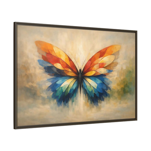 Main Mockup. Animals Butterfly Vibrant Butterfly shown as stretched canvas wall art
