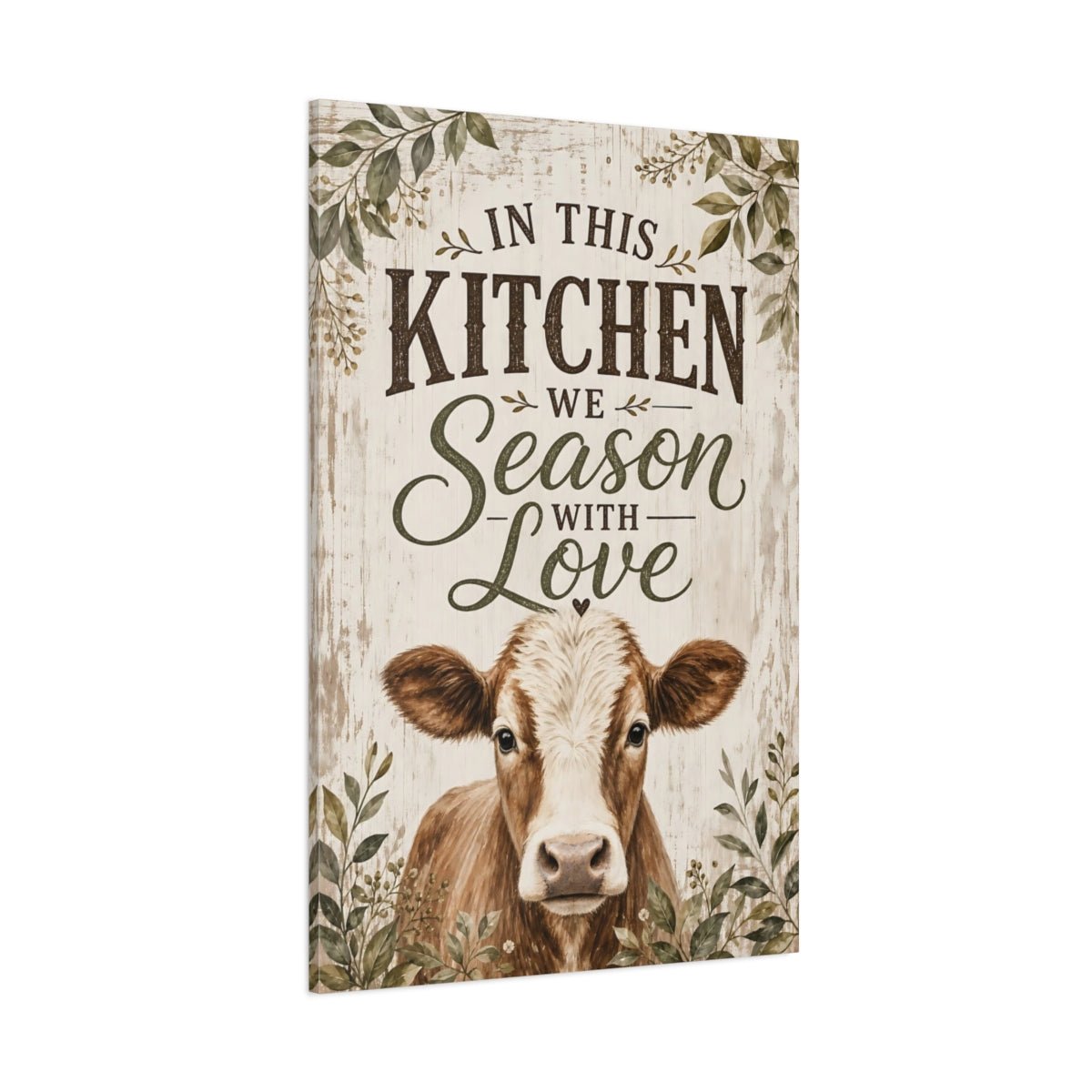 Animals Cow Farmhouse Kitchen Canvas Print – Decor for Above Counter - YesArtYes
