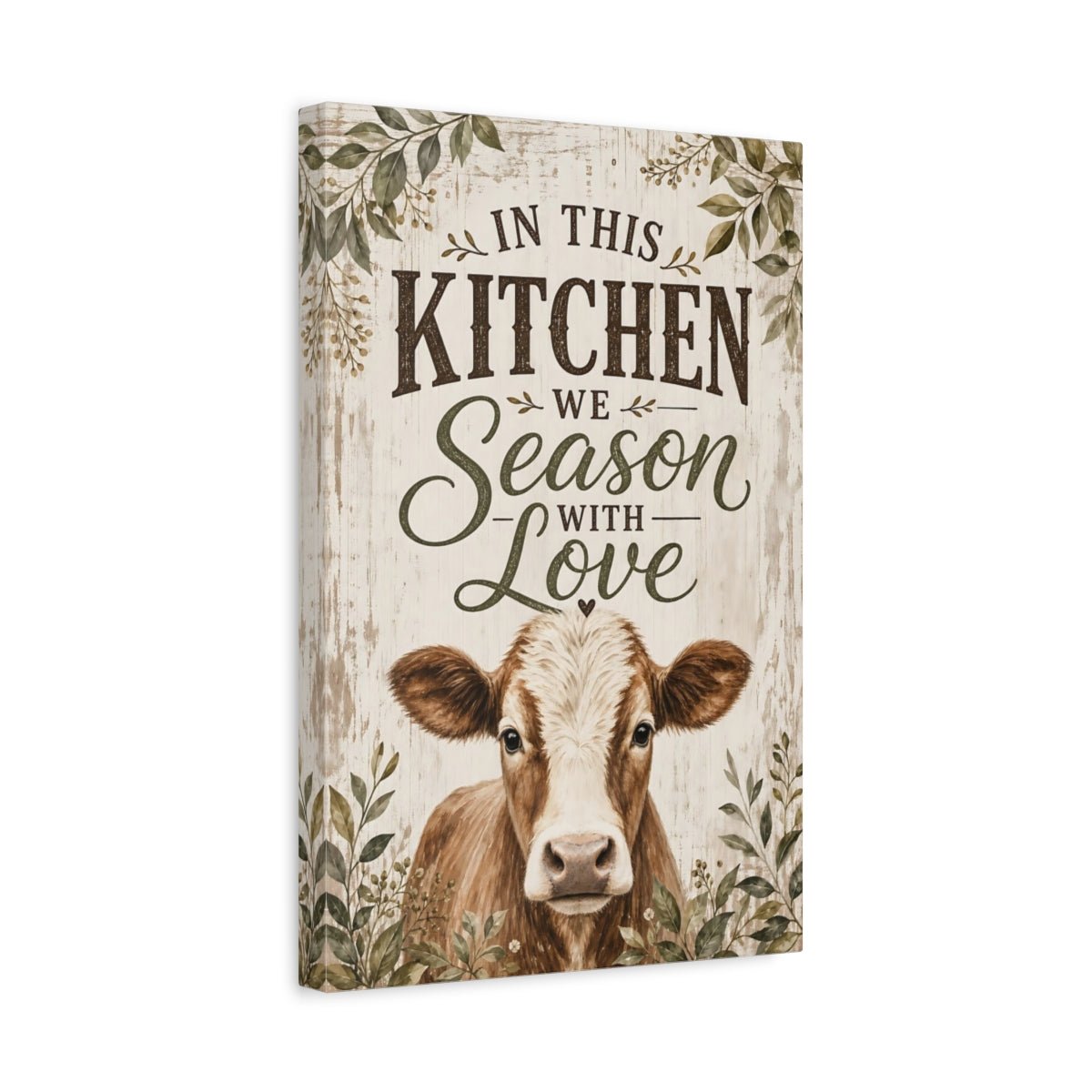 Animals Cow Farmhouse Kitchen Canvas Print – Decor for Above Counter - YesArtYes