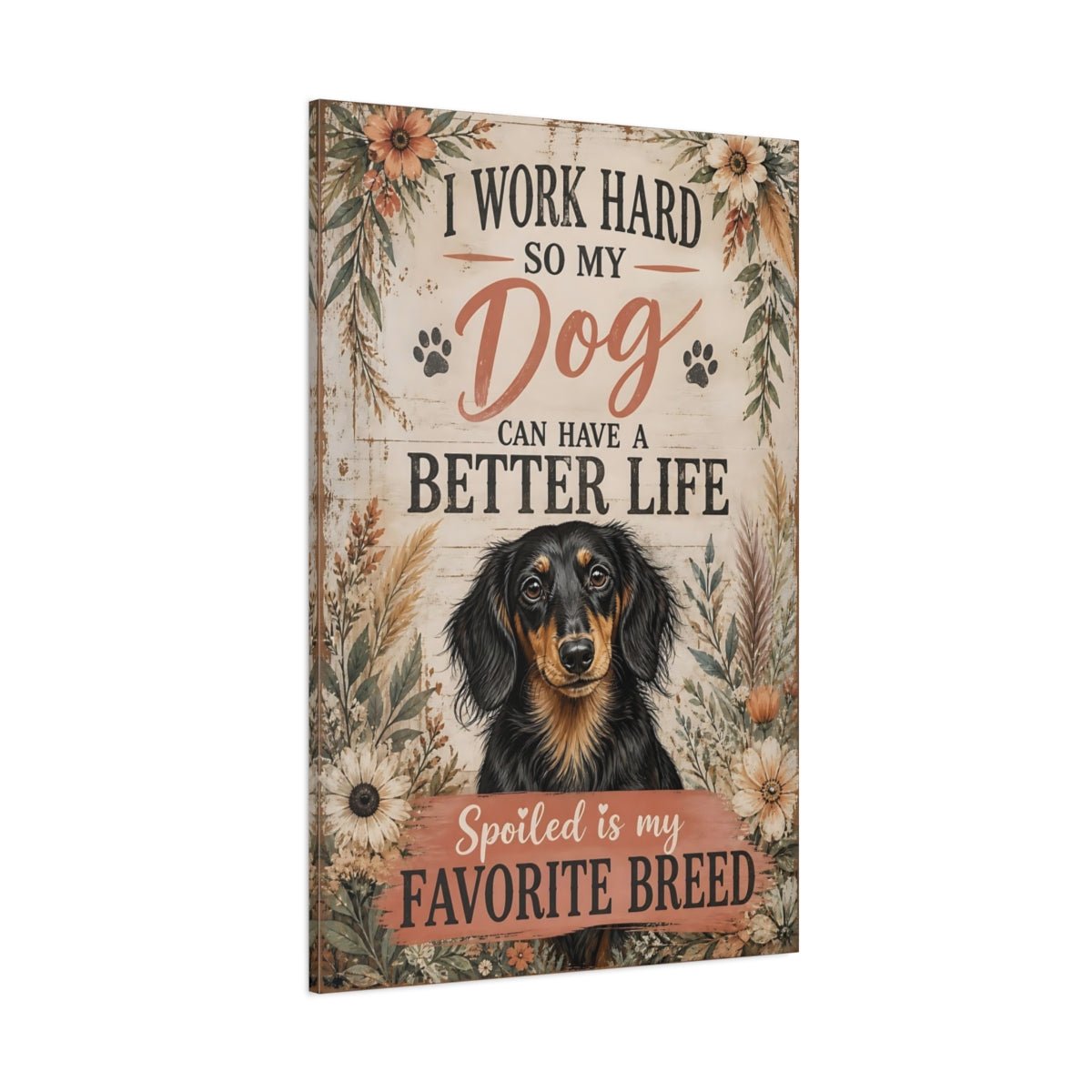 Animals Dachshund Brown Dog Canvas Print – Living Room, Above Fireplace, - YesArtYes