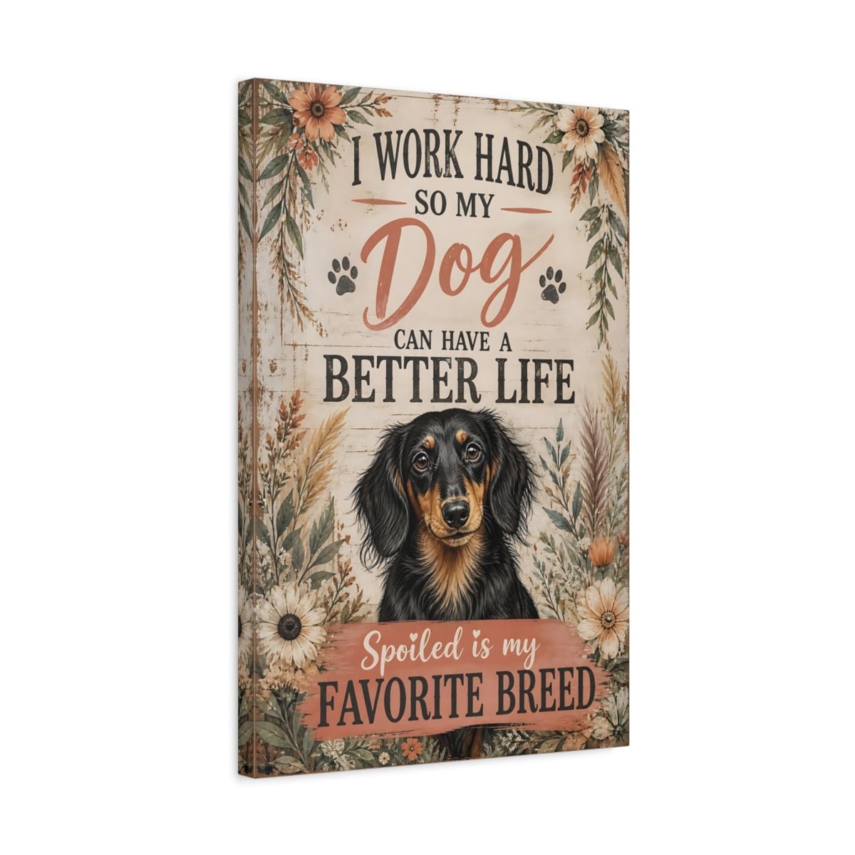 Animals Dachshund Brown Dog Canvas Print – Living Room, Above Fireplace, - YesArtYes