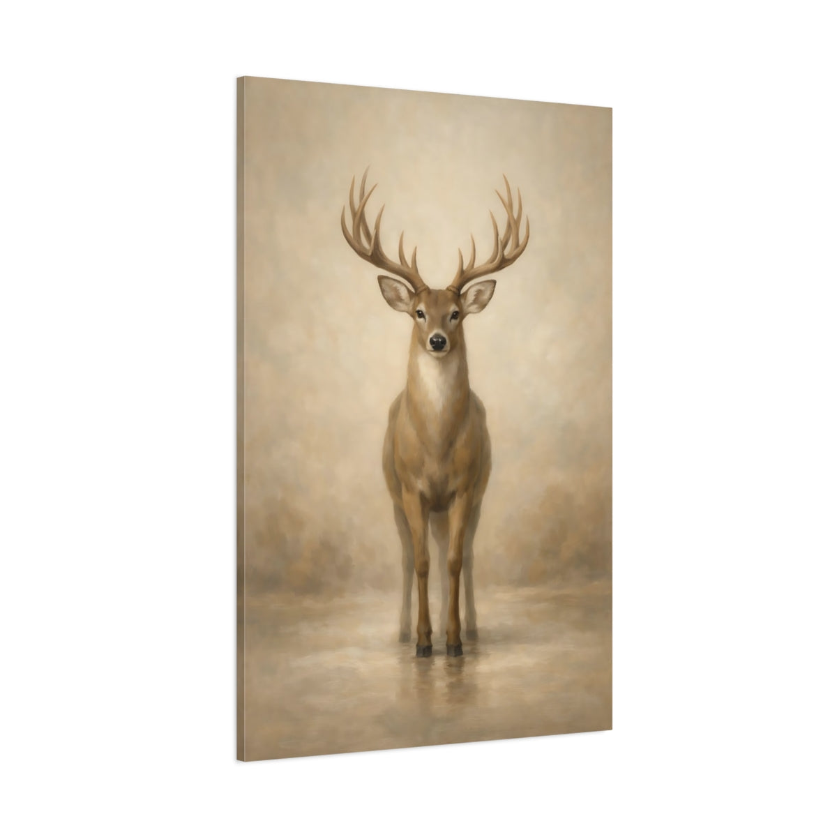 Main Mockup. Animals Deer Brown Deer shown as stretched canvas wall art