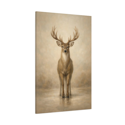Main Mockup. Animals Deer Brown Deer shown as stretched canvas wall art