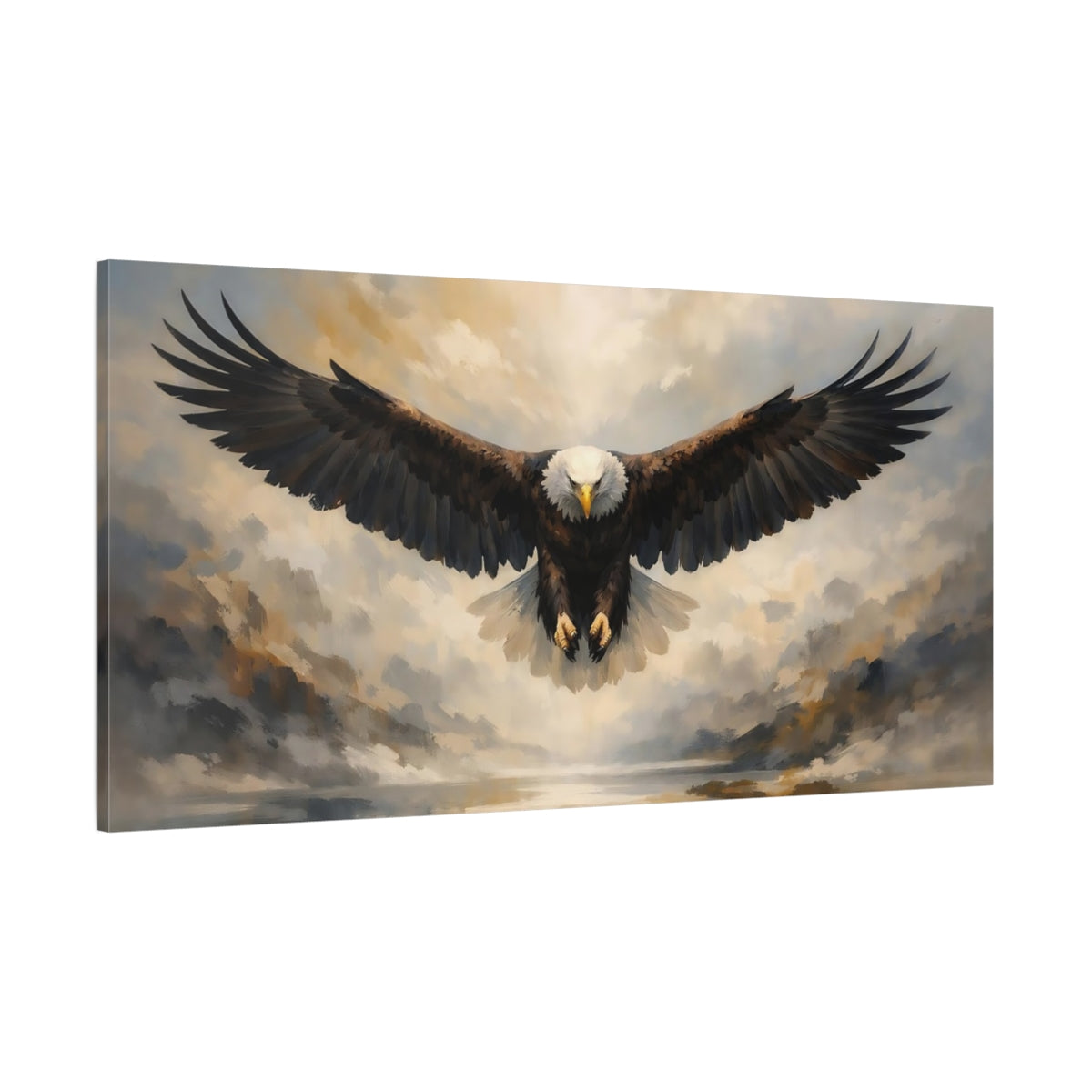 Main Mockup. Animals Eagle Brown Eagle shown as stretched canvas wall art