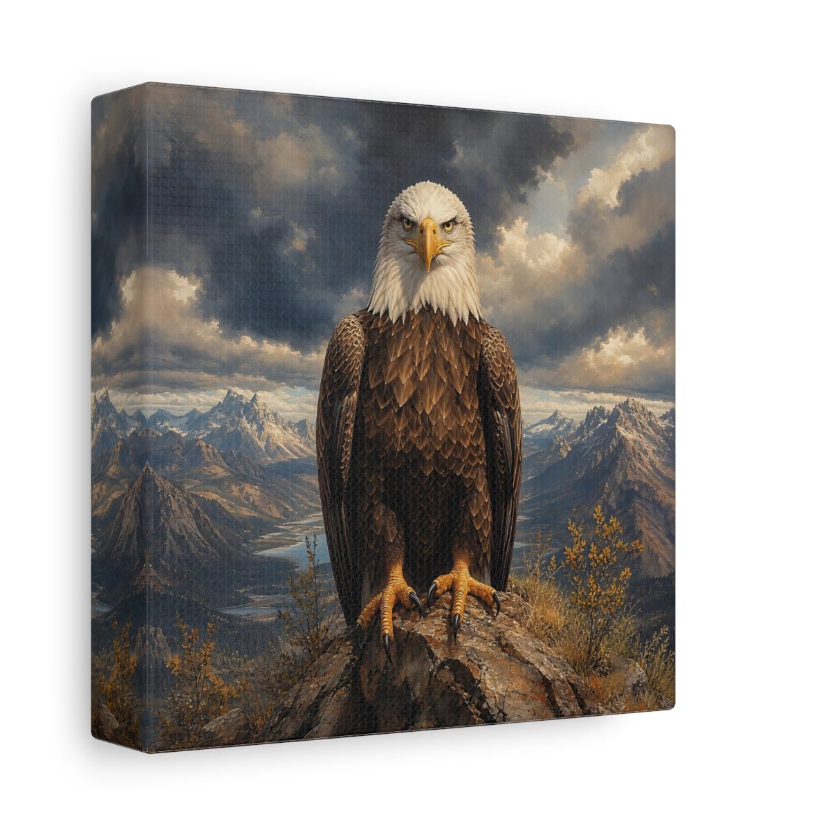 Animals Eagle Mountain Art Canvas Print – Living Room, Above Sofa, Brown - YesArtYes