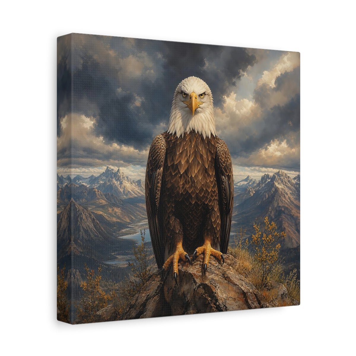 Animals Eagle Mountain Art Canvas Print – Living Room, Above Sofa, Brown - YesArtYes