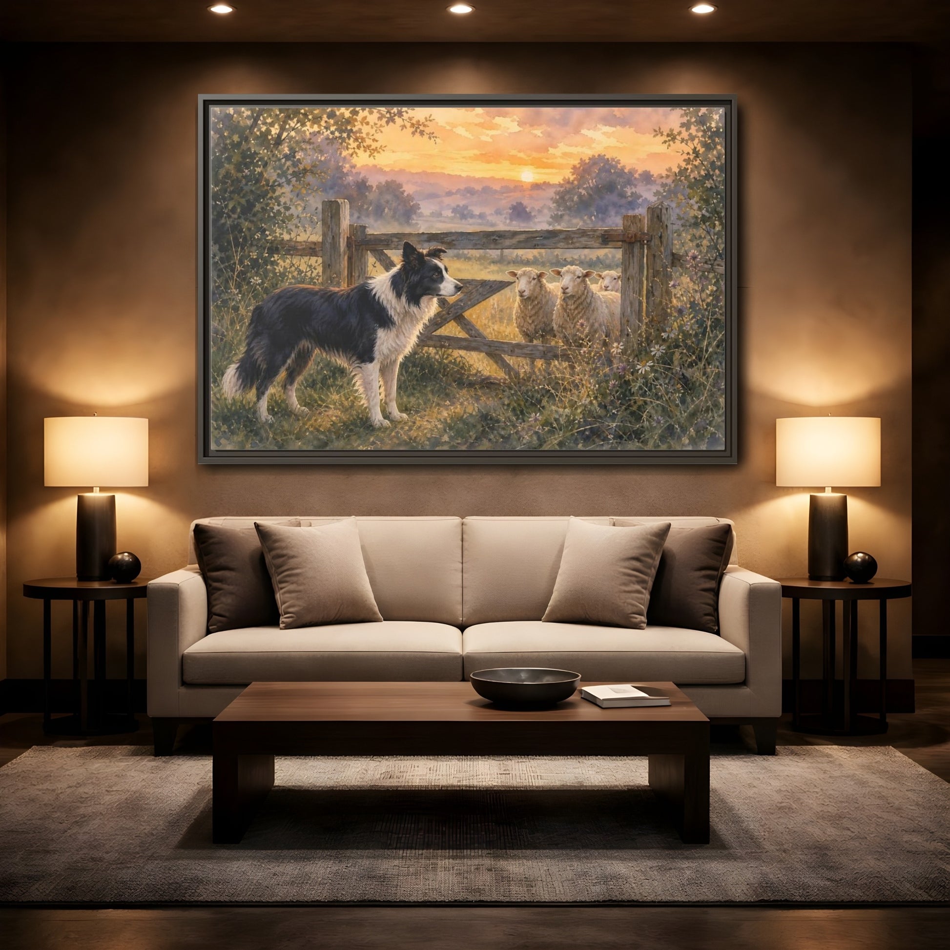 Mockup 2. Animals Farm Animals Farm Animals shown as stretched canvas wall art