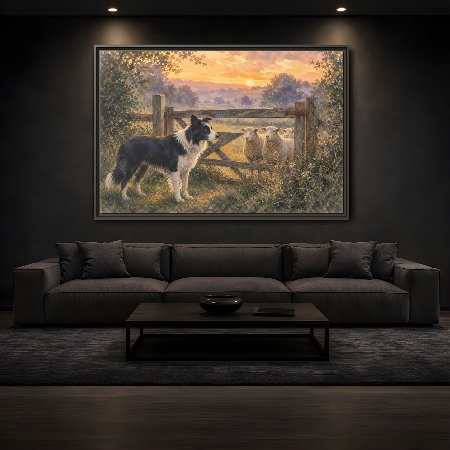 Mockup 3. Animals Farm Animals Farm Animals shown as stretched canvas wall art
