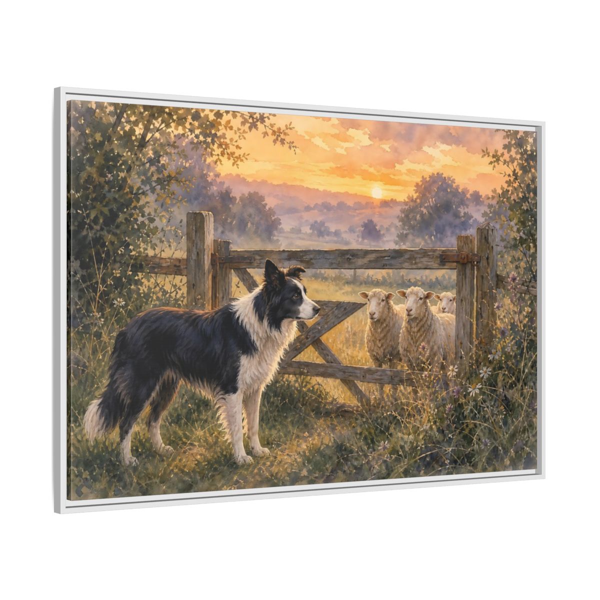 Side Mockup 7. Animals Farm Animals Farm Animals shown as stretched canvas wall art
