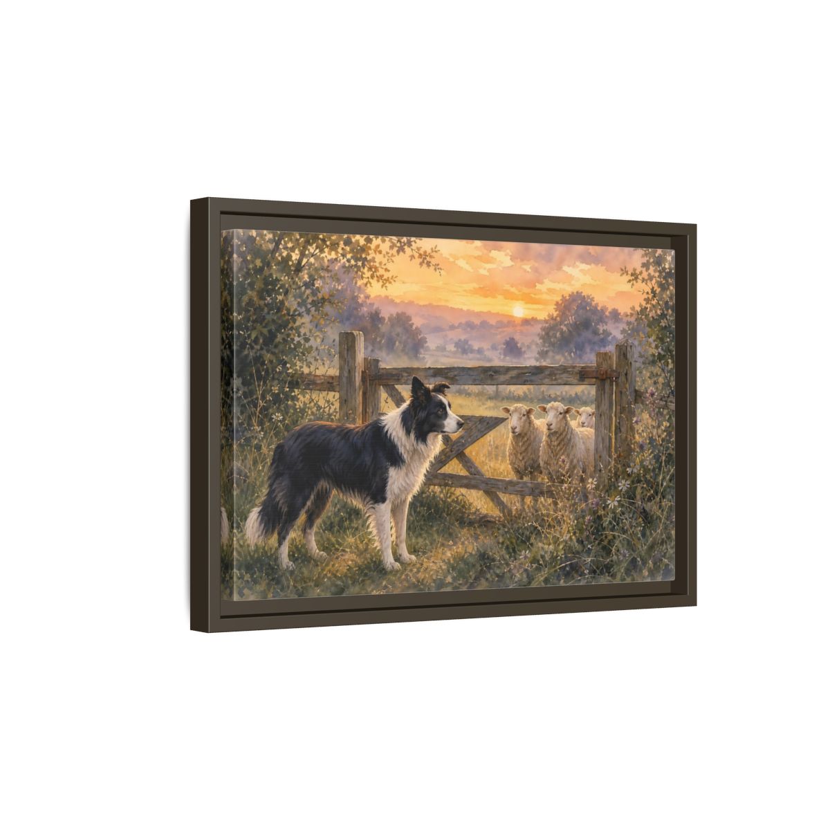 Side Mockup 5. Animals Farm Animals Farm Animals shown as stretched canvas wall art
