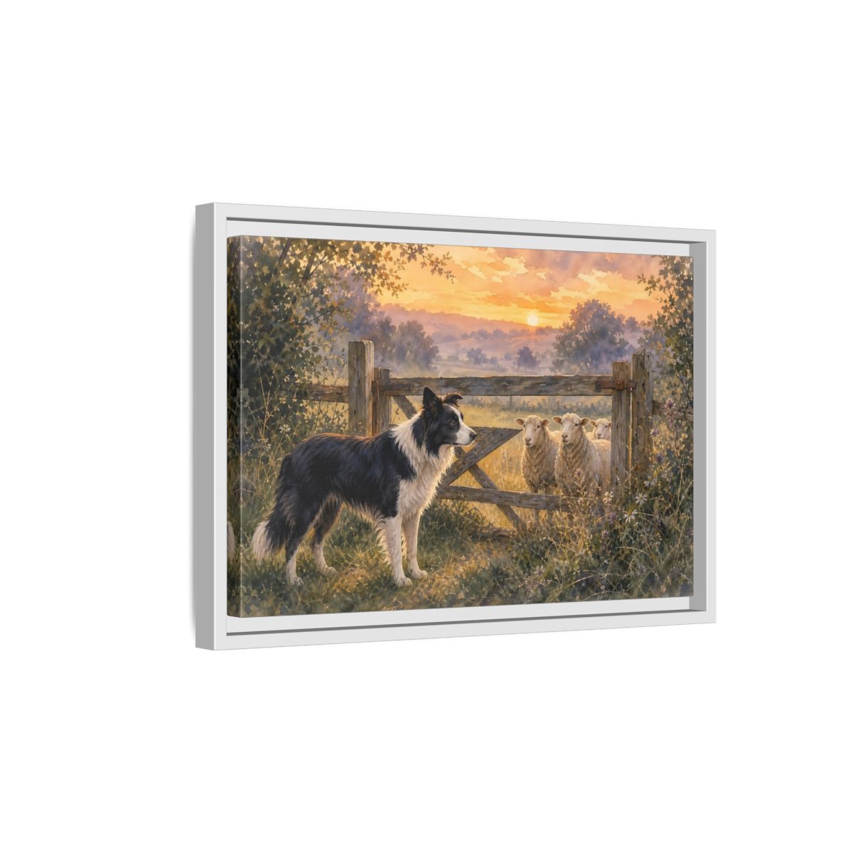 Side Mockup 4. Animals Farm Animals Farm Animals shown as stretched canvas wall art