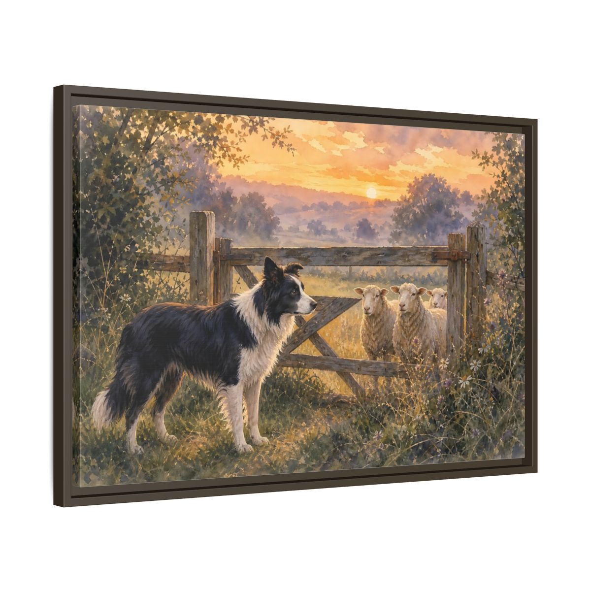 Side Mockup 11. Animals Farm Animals Farm Animals shown as stretched canvas wall art
