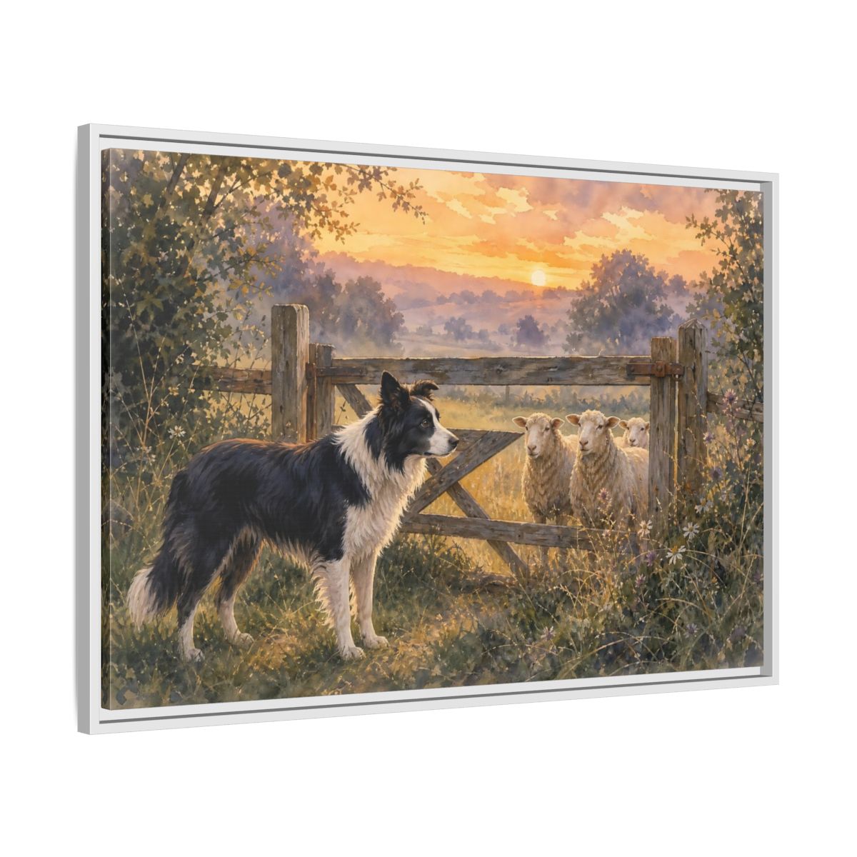 Side Mockup 9. Animals Farm Animals Farm Animals shown as stretched canvas wall art