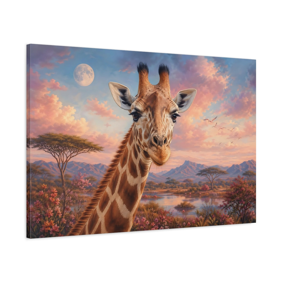 Main Mockup. Animals Giraffe Giraffe Art shown as stretched canvas wall art