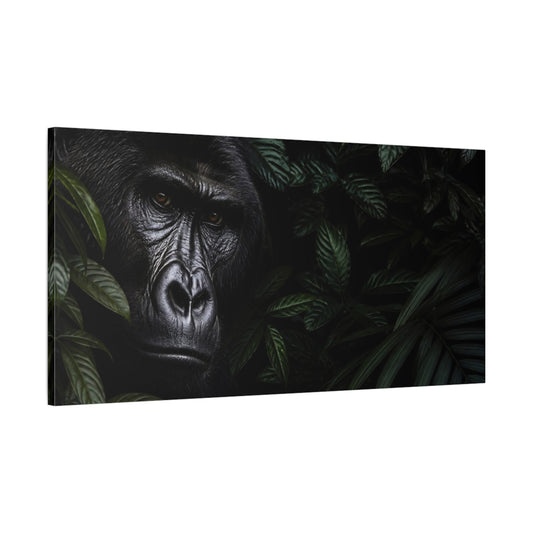 Main Mockup. Animals Gorilla In Jungle Shadow shown as canvas print