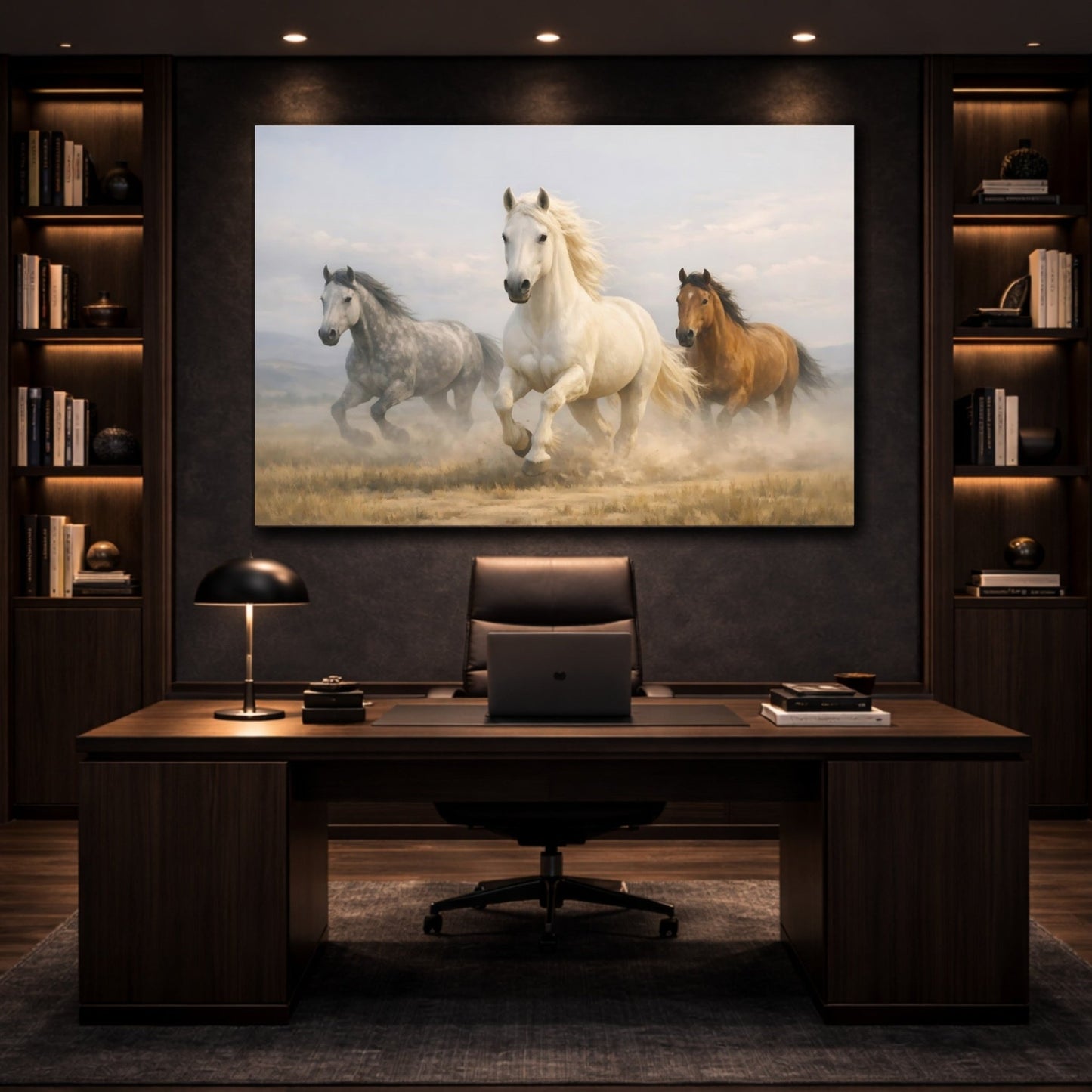 Animals Horses Galloping - Canvas Wall Art Print - YesArtYes