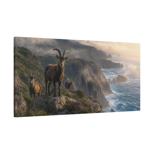 Main Mockup. Animals Ibex Coastal Ibex shown as stretched canvas wall art