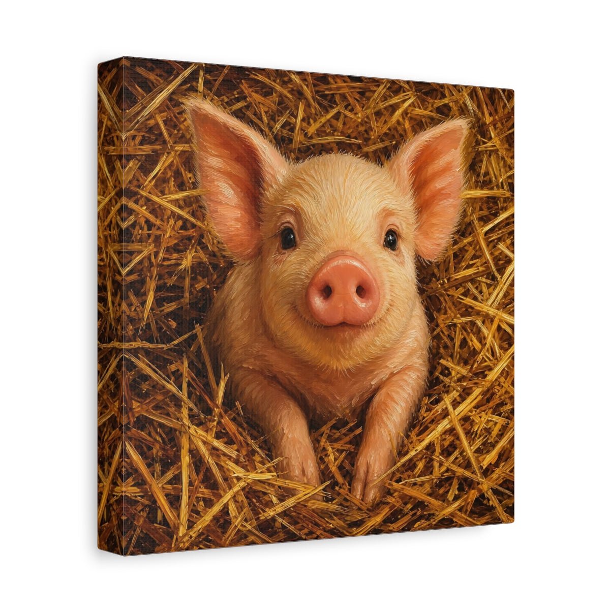 Animals Piglet Cute Canvas Print – realistic Decor for Nursery, Feature Wall - YesArtYes