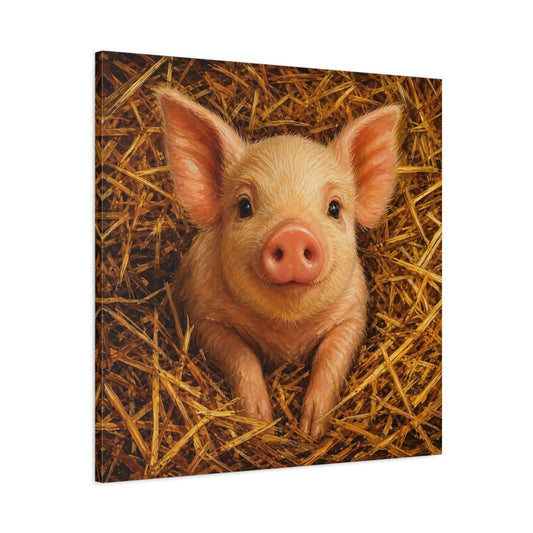 Animals Piglet Cute Canvas Print – realistic Decor for Nursery, Feature Wall - YesArtYes