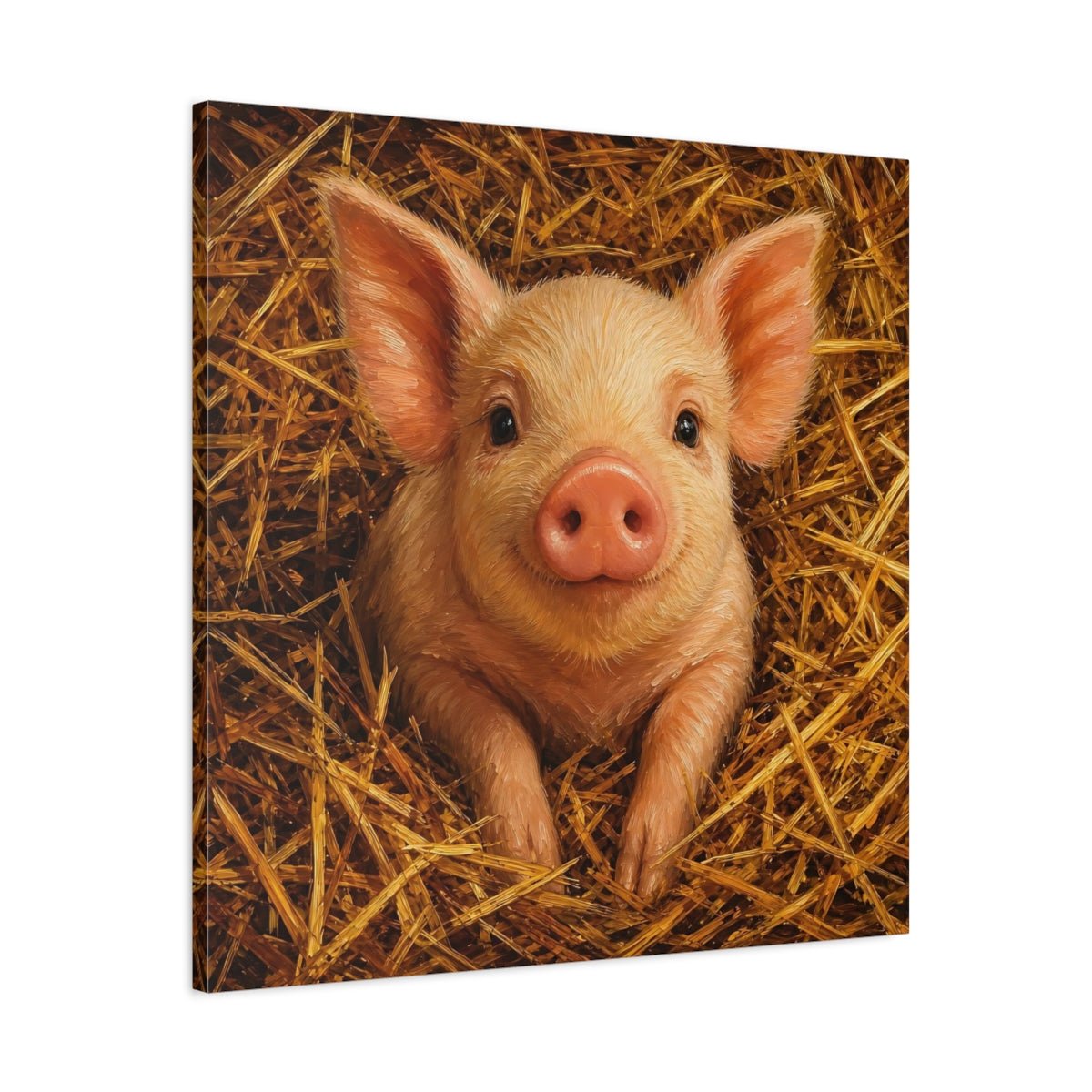 Animals Piglet Cute Canvas Print – realistic Decor for Nursery, Feature Wall - YesArtYes