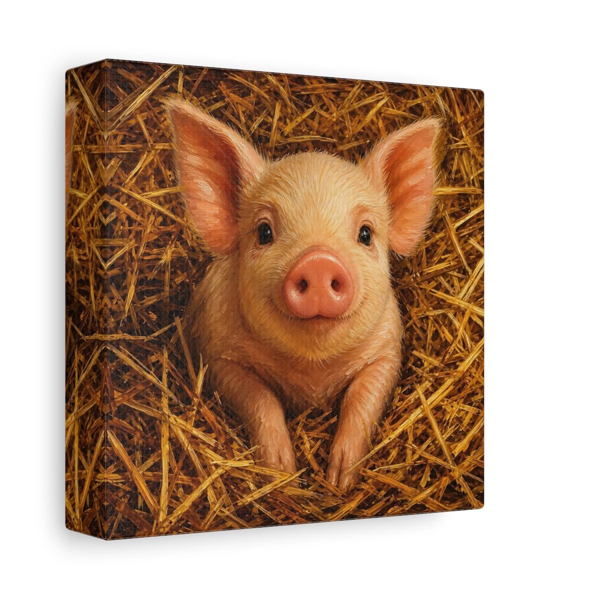 Animals Piglet Cute Canvas Print – realistic Decor for Nursery, Feature Wall - YesArtYes