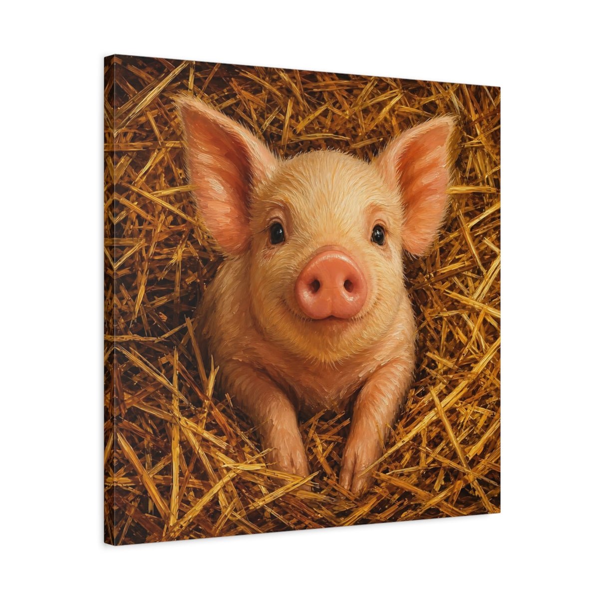 Animals Piglet Cute Canvas Print – realistic Decor for Nursery, Feature Wall - YesArtYes