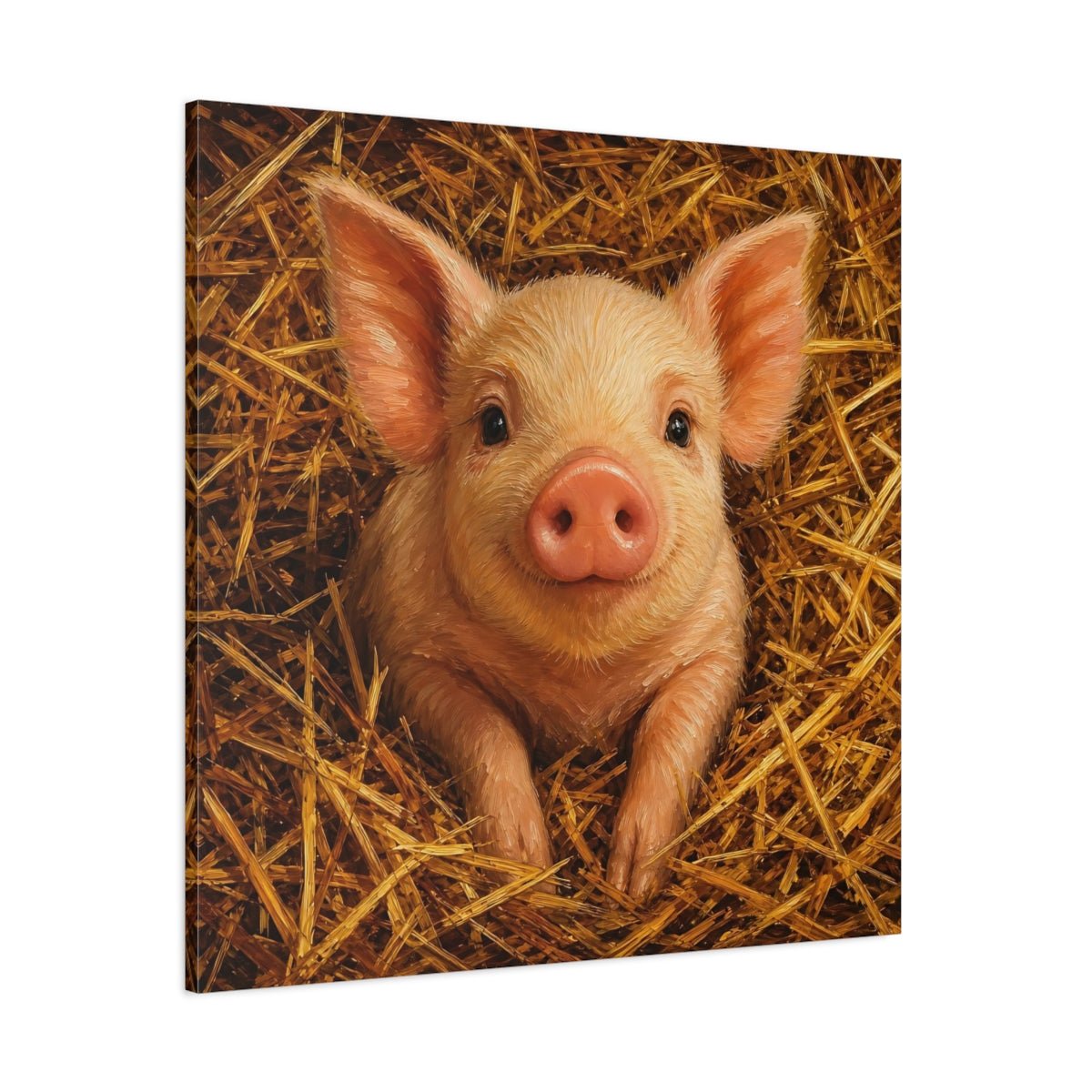 Animals Piglet Cute Canvas Print – realistic Decor for Nursery, Feature Wall - YesArtYes