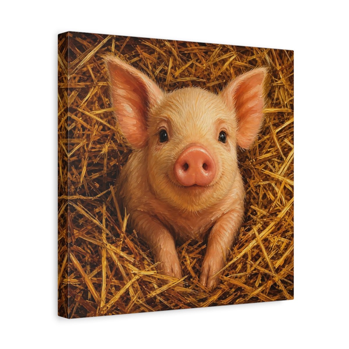 Animals Piglet Cute Canvas Print – realistic Decor for Nursery, Feature Wall - YesArtYes