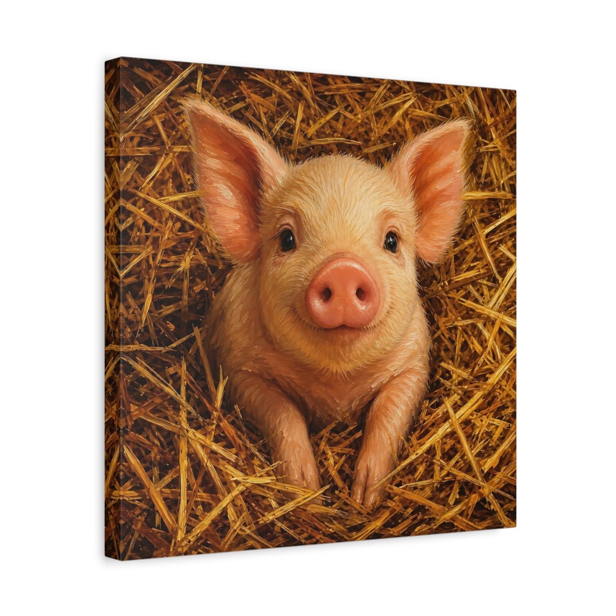 Animals Piglet Cute Canvas Print – realistic Decor for Nursery, Feature Wall - YesArtYes