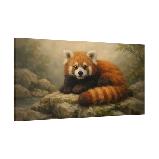 Main Mockup. Animals Red Panda Red Panda Art shown as stretched canvas wall art
