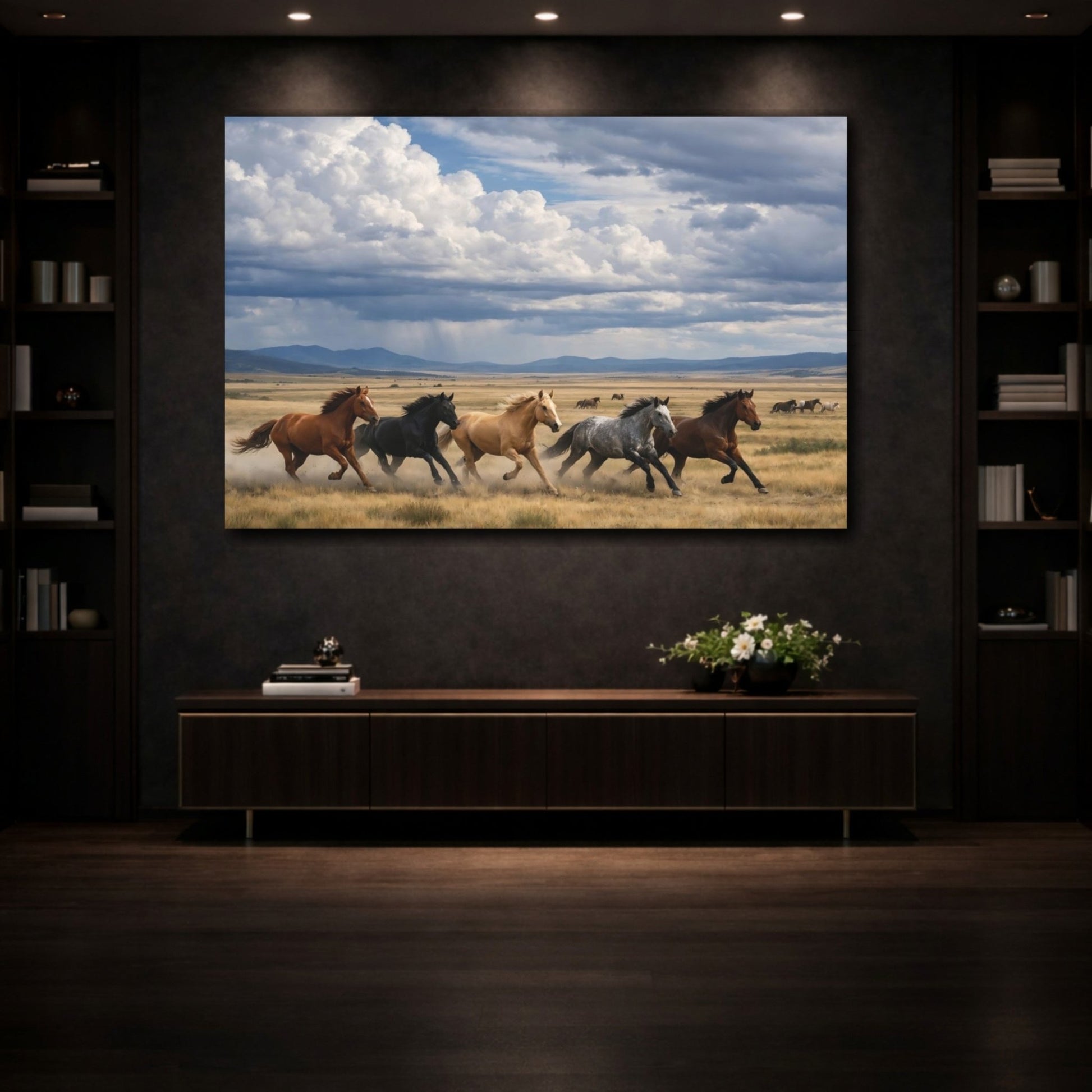 Animals Running Horses - Canvas Wall Art Print - YesArtYes