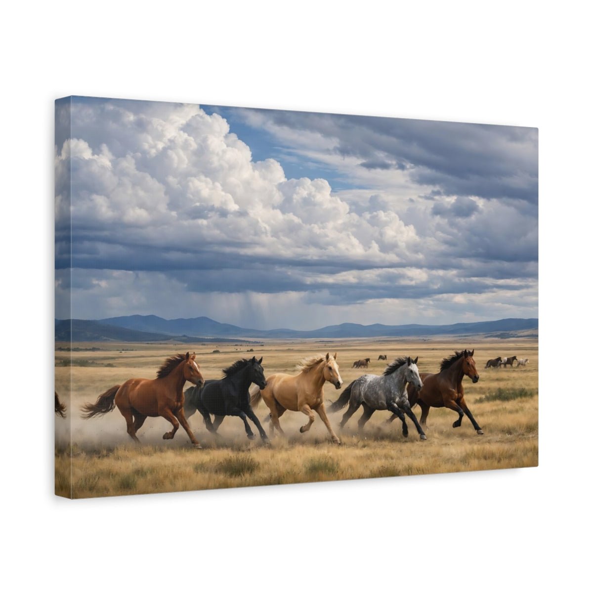Animals Running Horses - Canvas Wall Art Print - YesArtYes