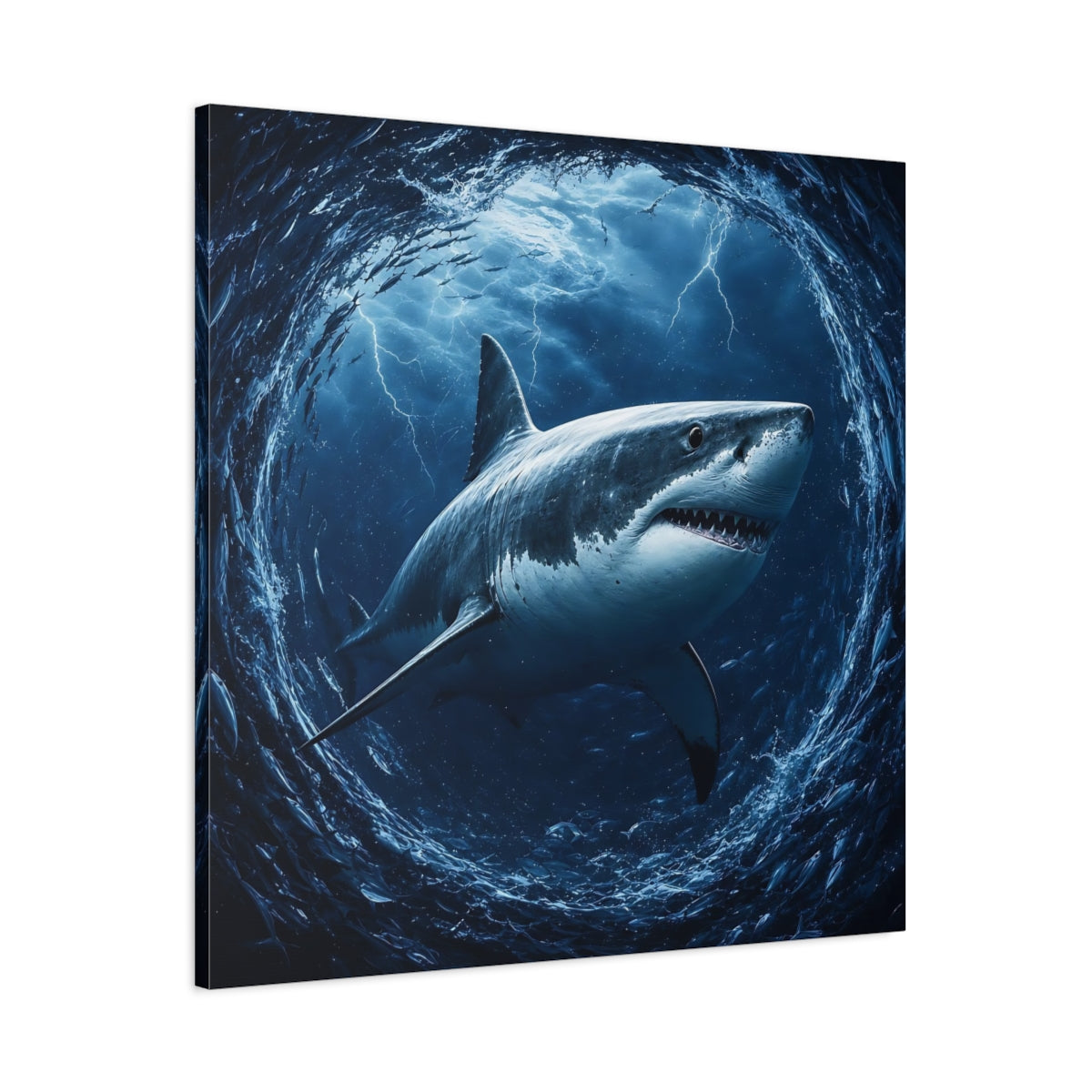 Main Mockup. Animals Shark Blue Shark shown as canvas print