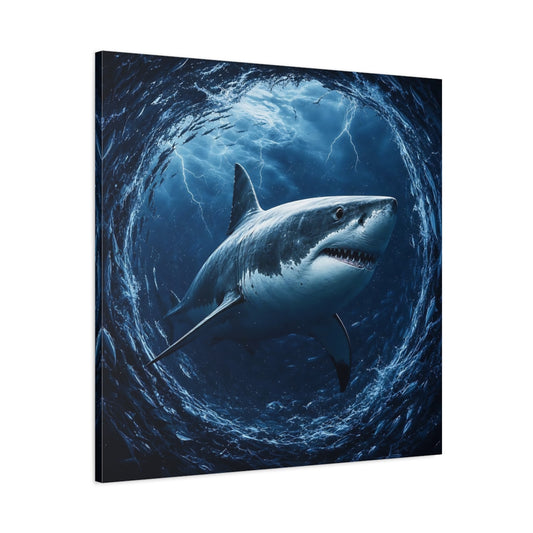 Main Mockup. Animals Shark Blue Shark shown as canvas print