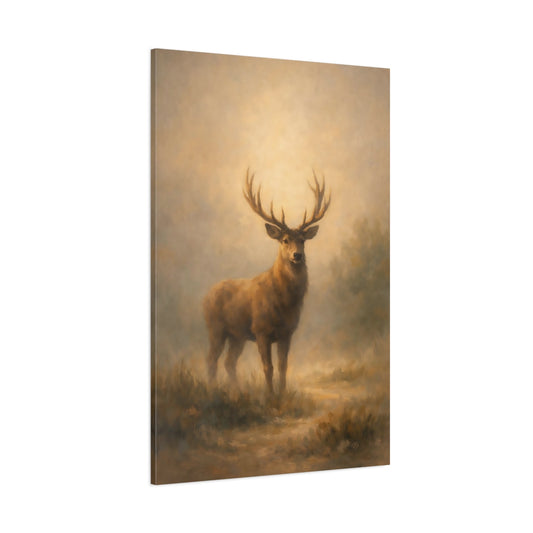 Main Mockup. Animals Stag Brown Stag shown as stretched canvas wall art