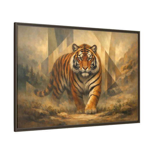 Main Mockup. Animals Tiger Orange Tiger Art shown as stretched canvas wall art