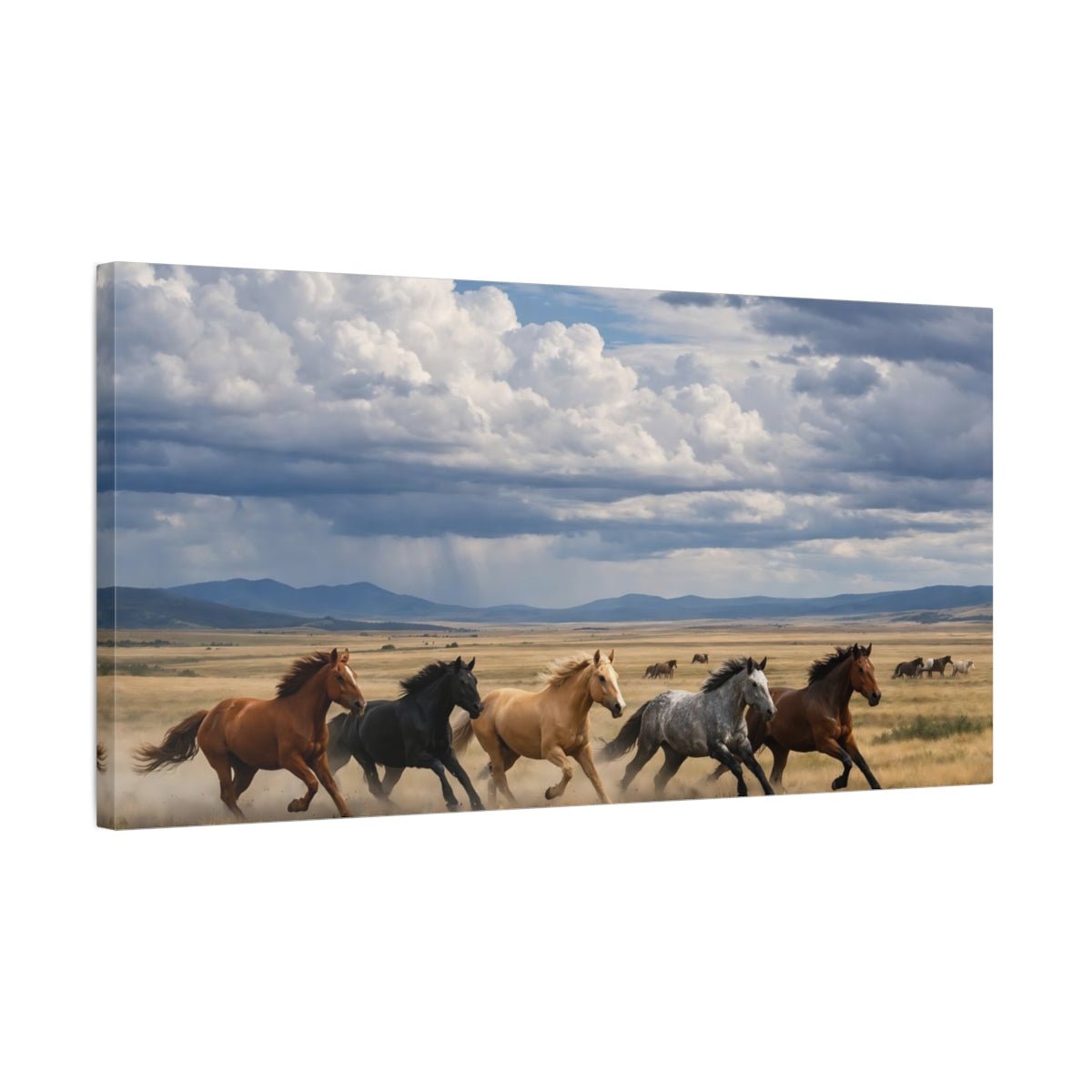 Animals Wild Horses - Canvas Wall Art Print - YesArtYes