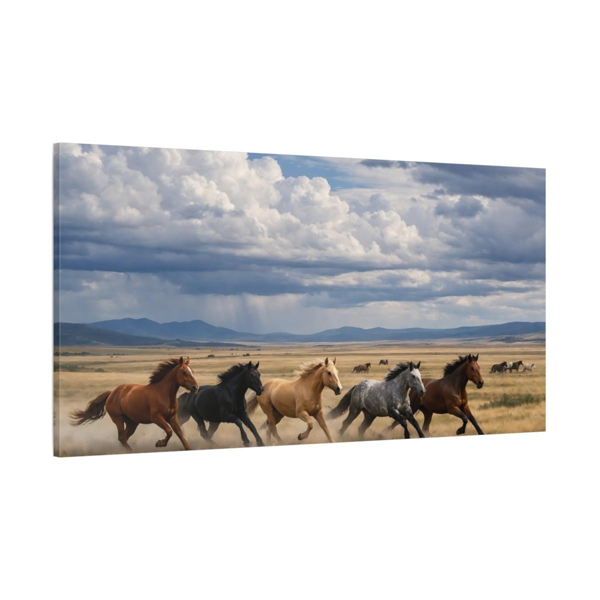 Animals Wild Horses - Canvas Wall Art Print - YesArtYes