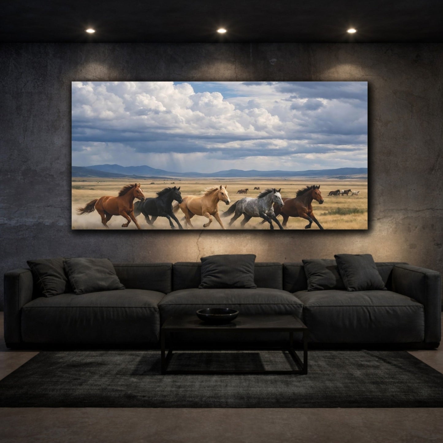 Animals Wild Horses - Canvas Wall Art Print - YesArtYes
