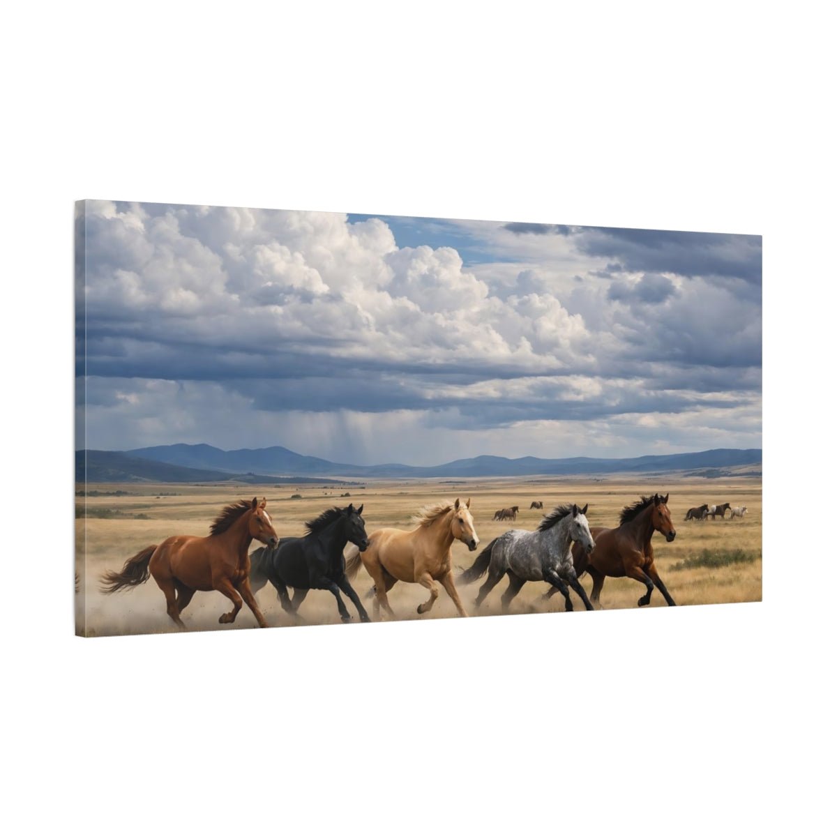 Animals Wild Horses - Canvas Wall Art Print - YesArtYes