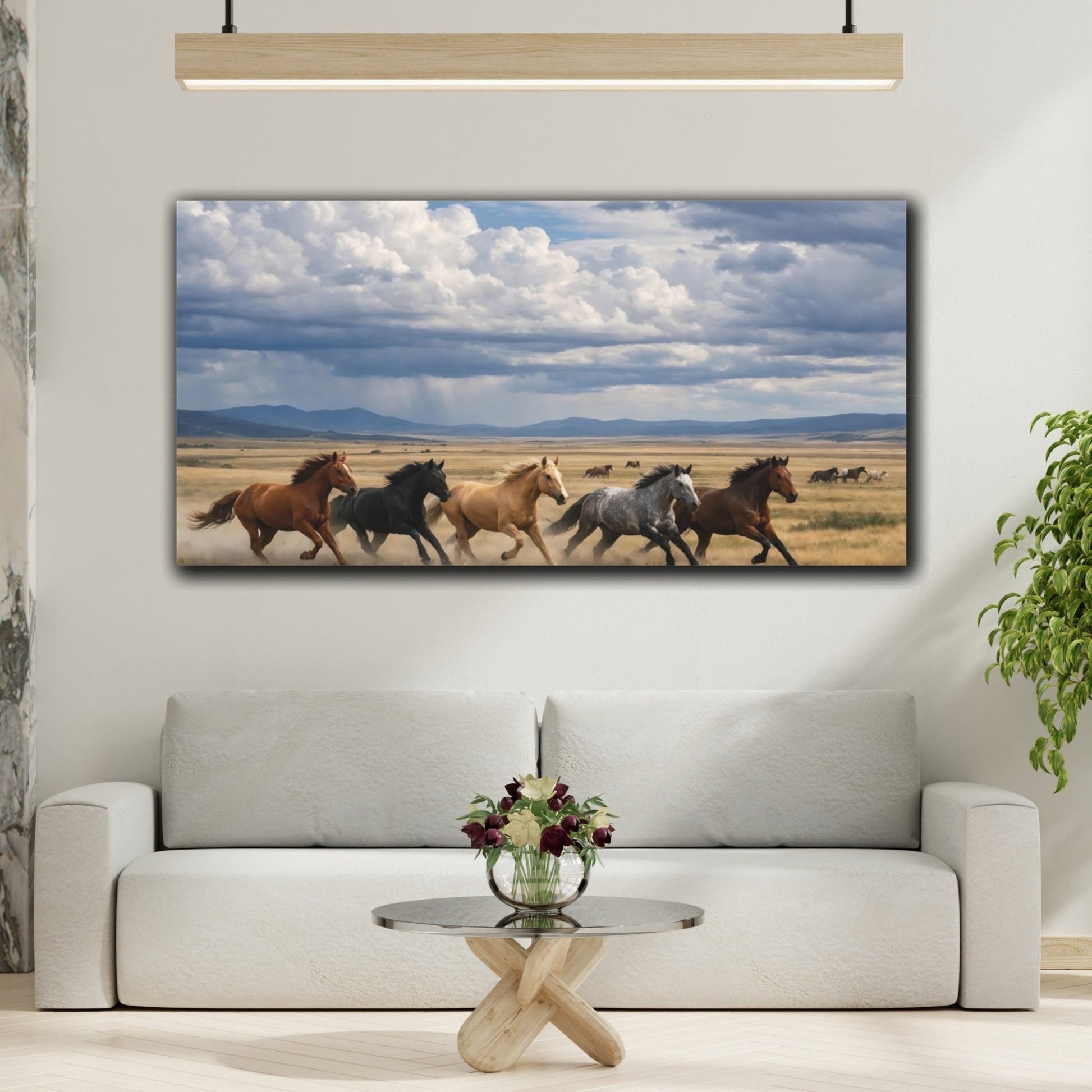 Animals Wild Horses - Canvas Wall Art Print - YesArtYes