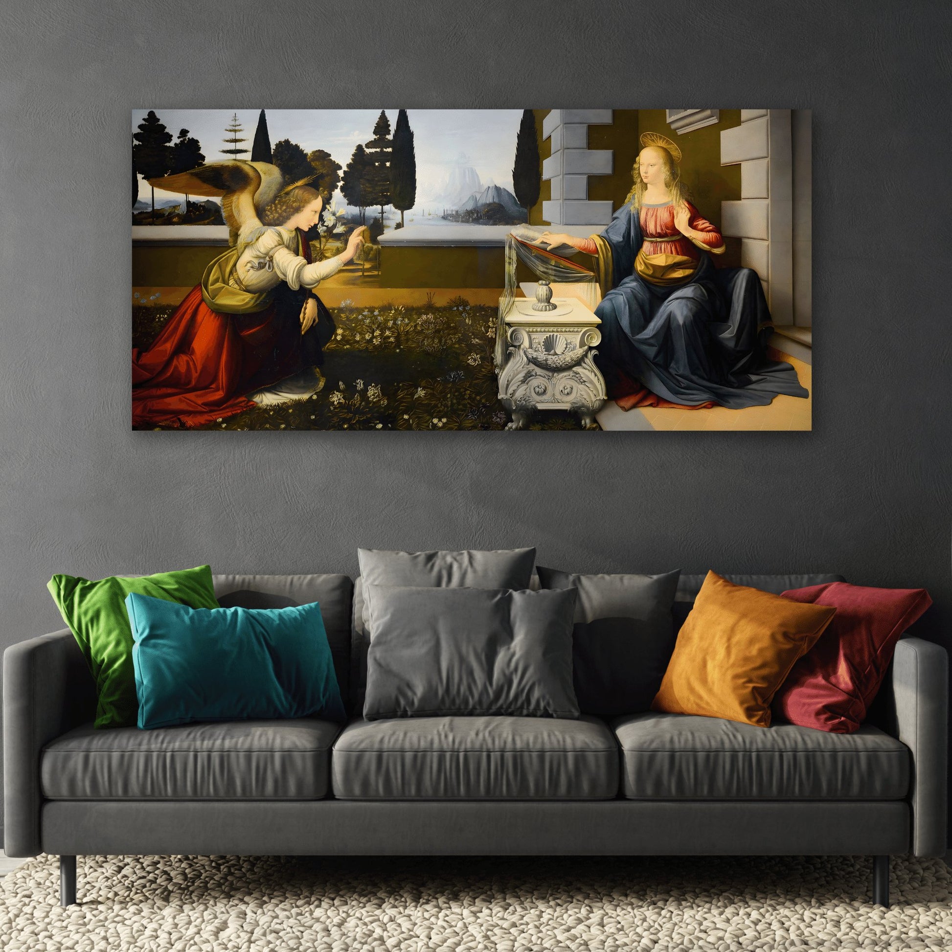 Annunciation Canvas Print - Classic Renaissance da Vinci Wall Art Prints