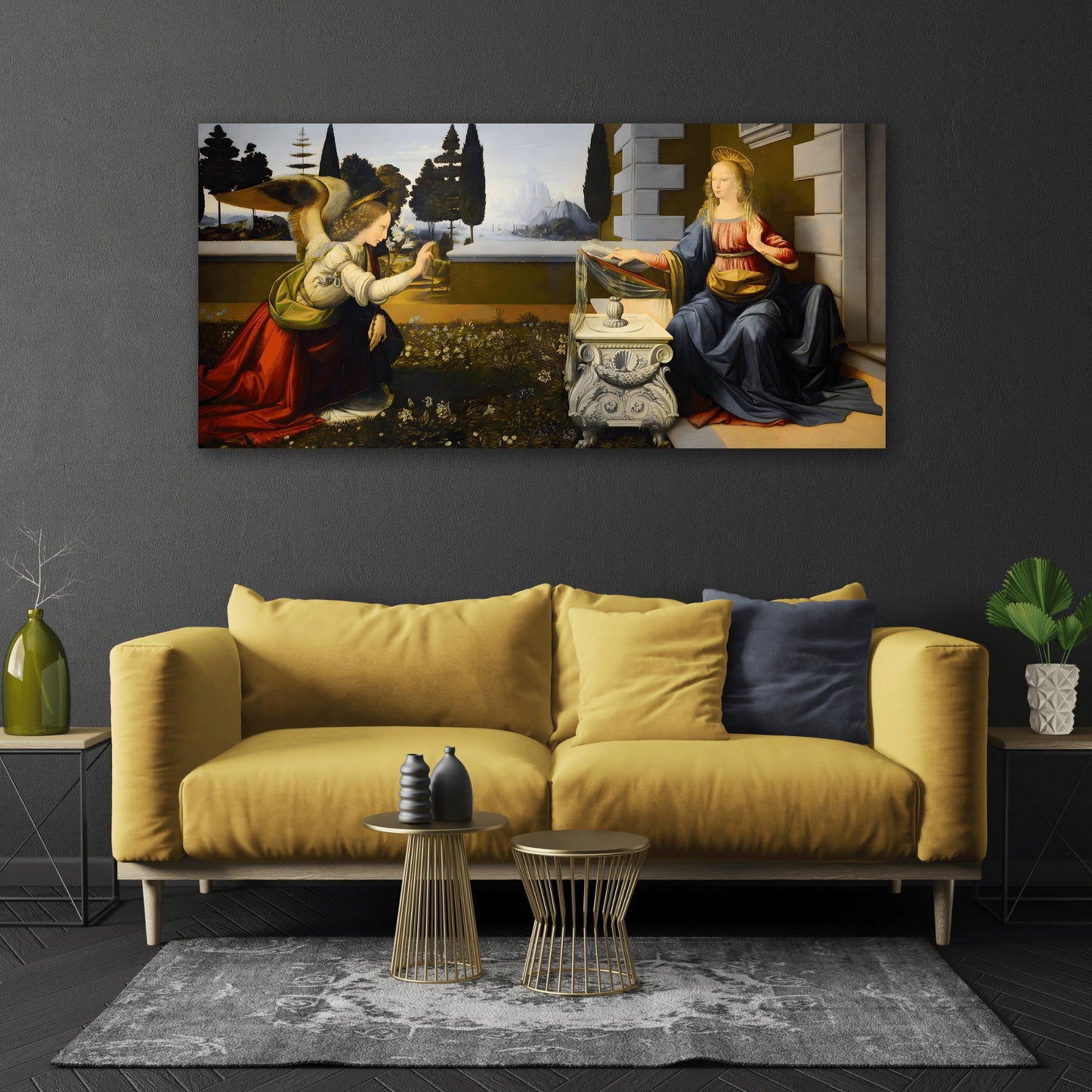 Annunciation Canvas Print - Classic Renaissance da Vinci Wall Art Prints