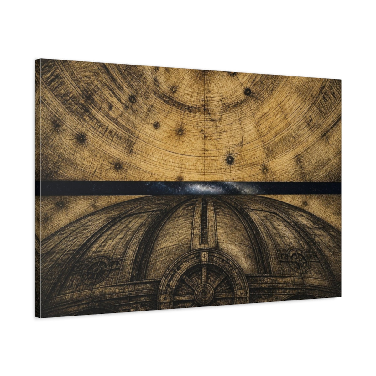 Main Mockup. Antique Observatory Dome shown as canvas print