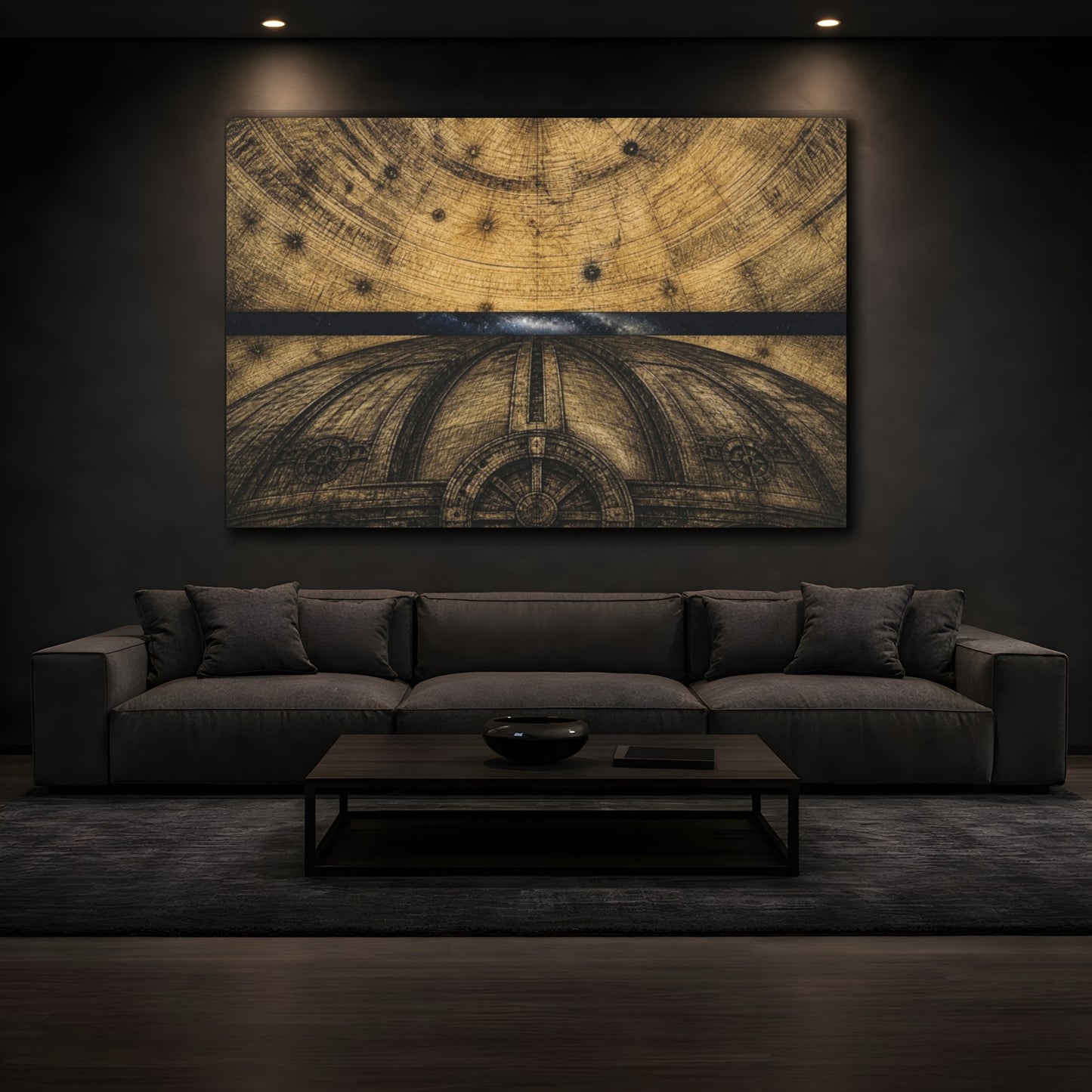 Mockup 3. Antique Observatory Dome shown as canvas print
