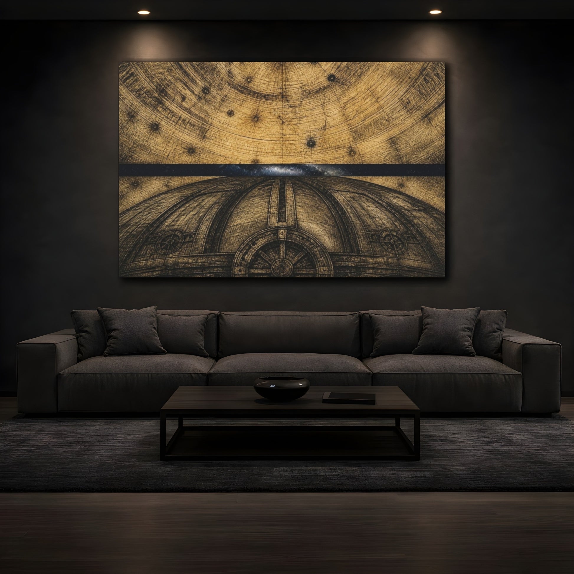 Mockup 3. Antique Observatory Dome shown as canvas print