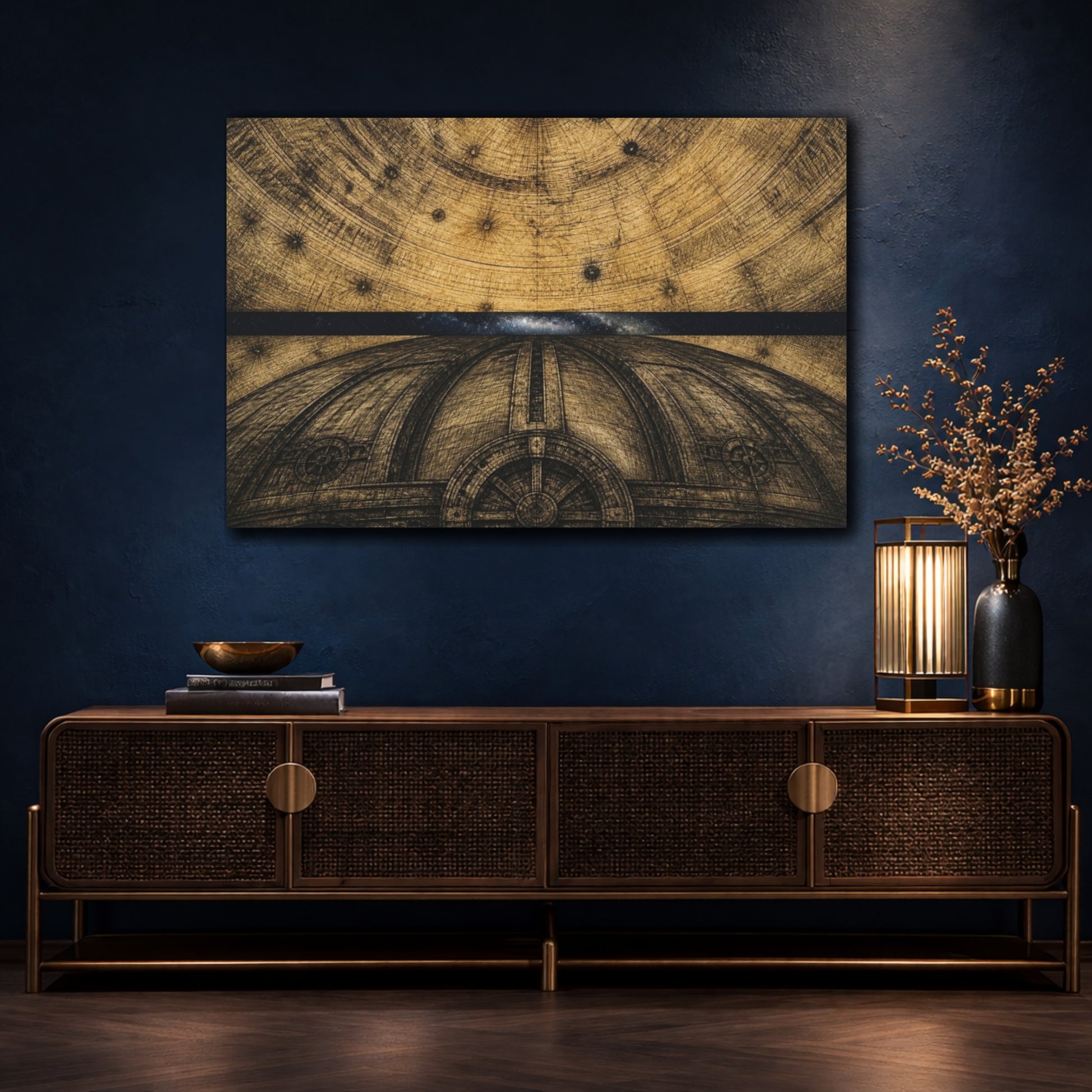 Mockup 4. Antique Observatory Dome shown as canvas print